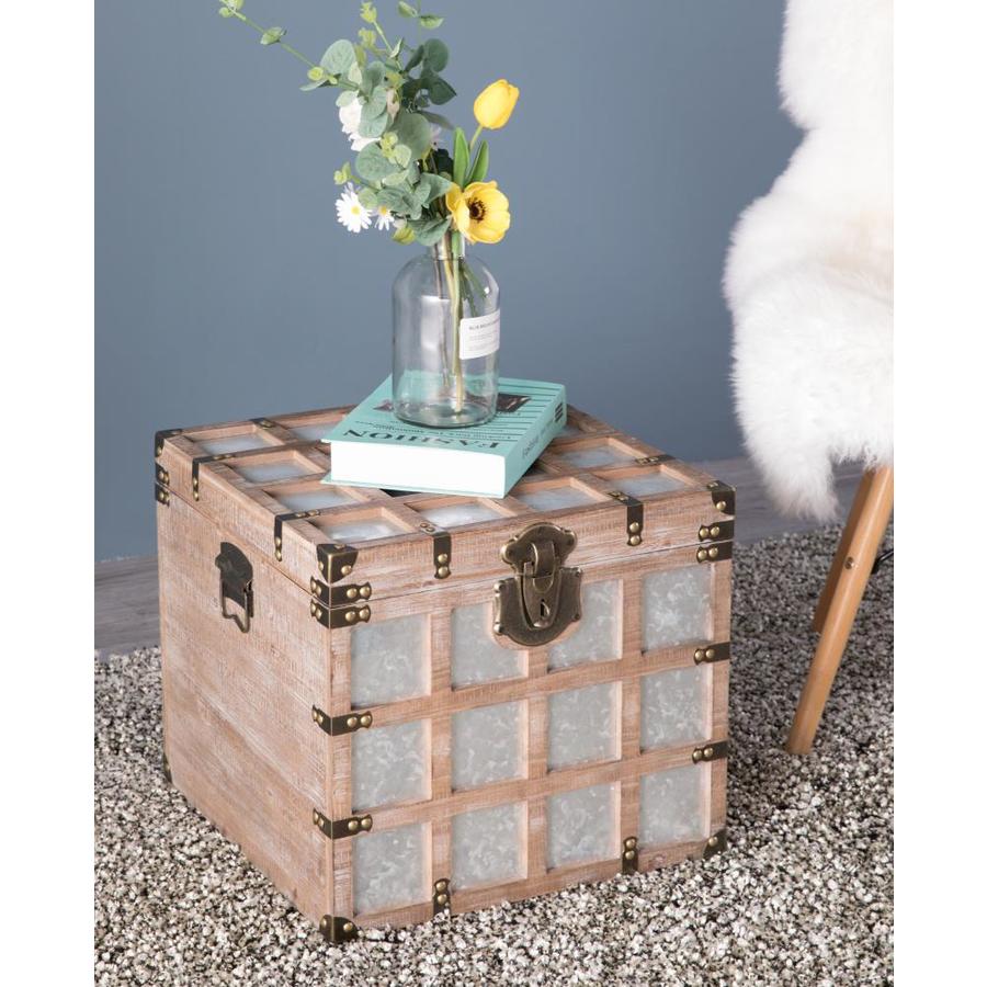 Vintiquewise Galvanized Metal Storage Trunk in the Storage Trunks ...