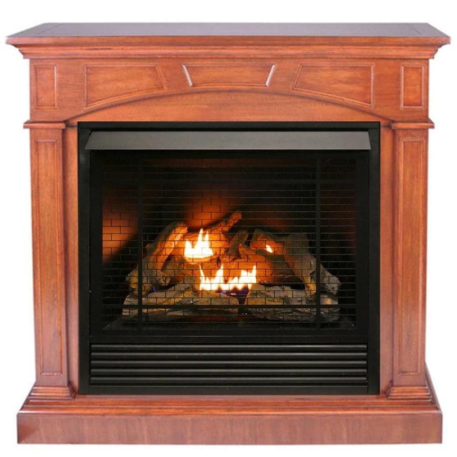 26,000BTU BWB Products Dual Fuel Ventless Gas Fireplace Apple Spice Vent Free