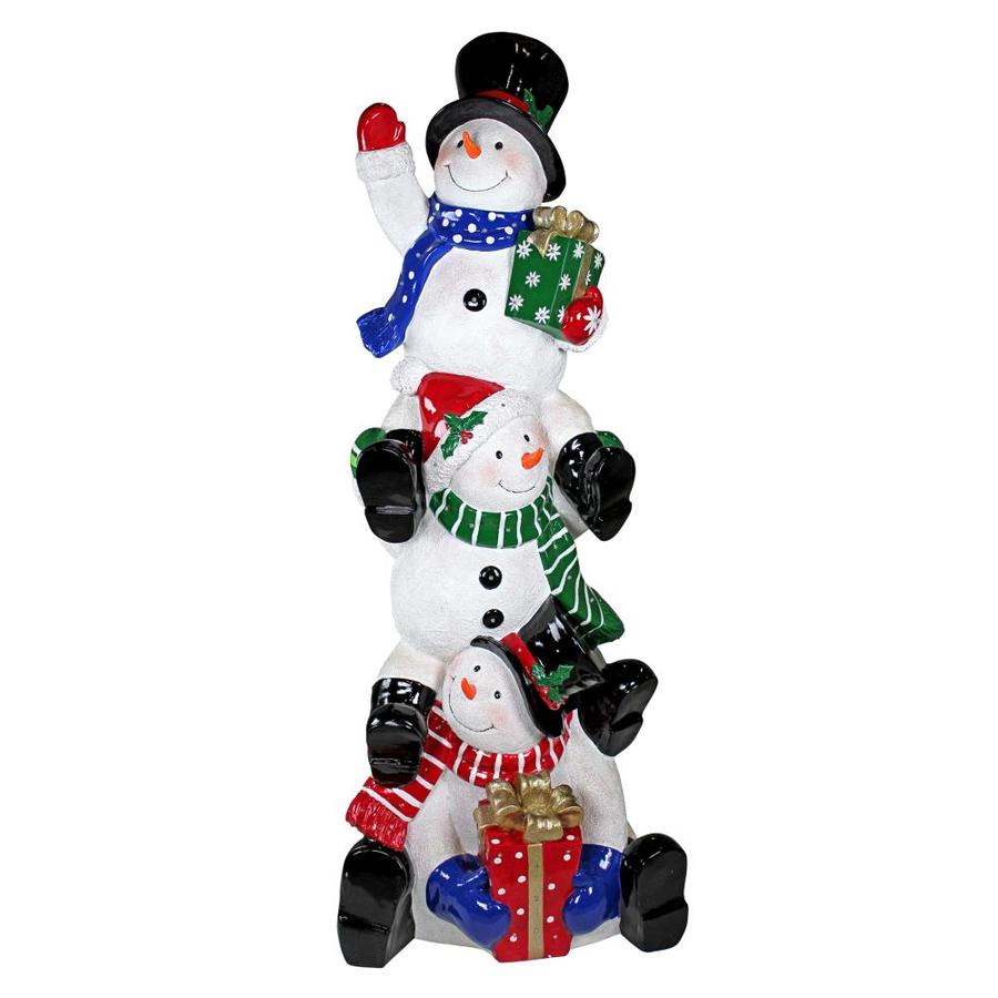 Design Toscano Stacked Snowman Led Illuminated Statue at Lowes.com