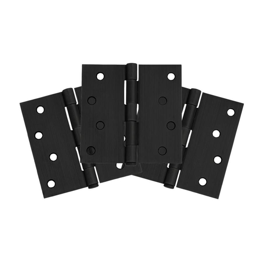 Design House 4in Black Square Butterfly Door Hinge (3Pack) in the