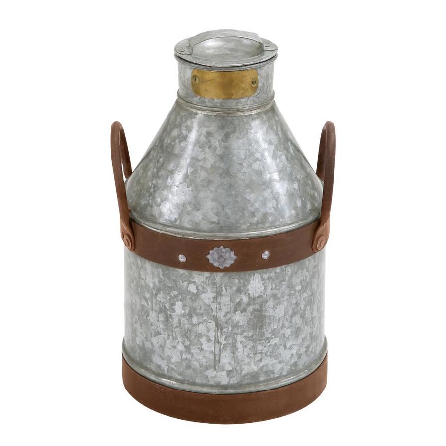 Grayson Lane Grayson Lane 17 In X 10 In Farmhouse Decorative Can Grey Iron In The Decorative Accessories Department At Lowes Com