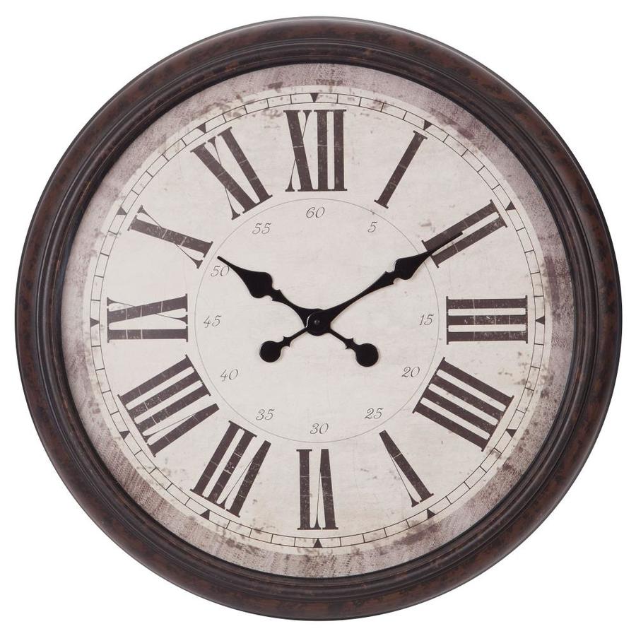 Patton 30-in Antique Bronze Baldaud Roman Numeral Wall Clock in the ...