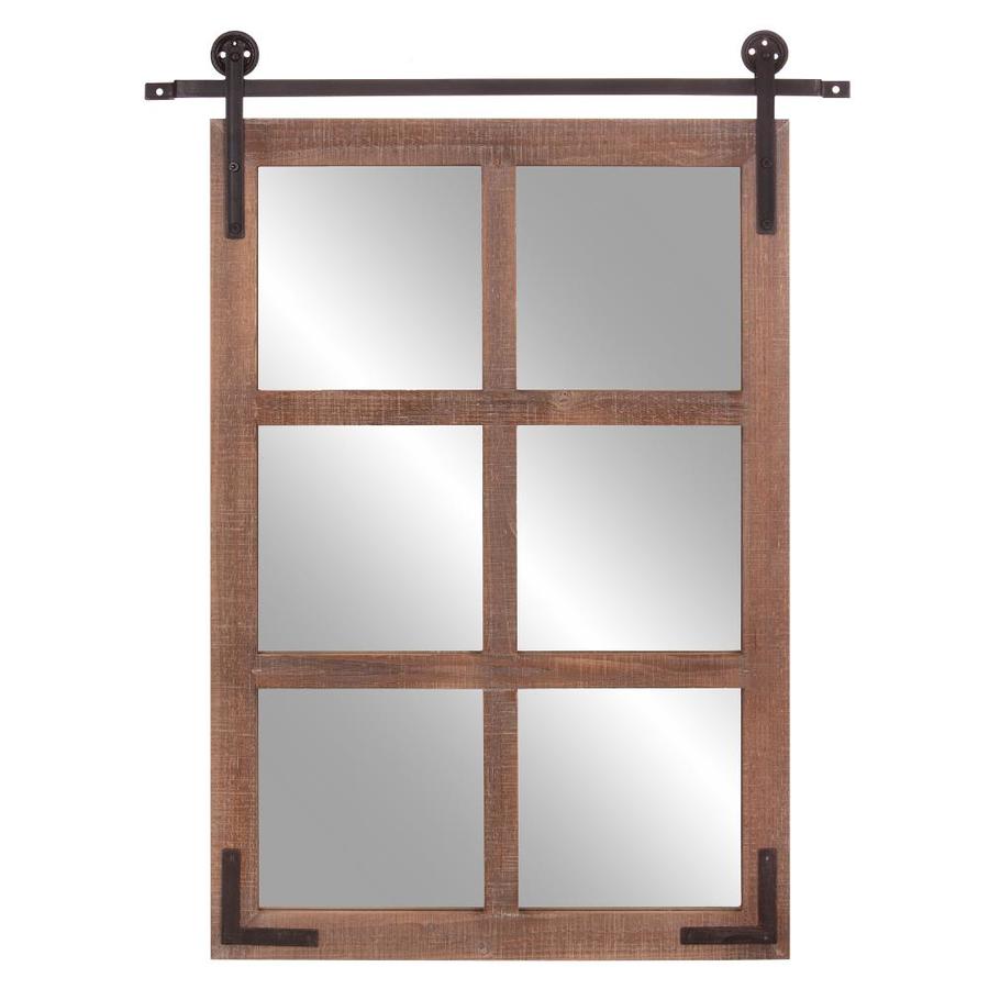 Patton 29 75 in L X 36 5 in W Brown Framed Wall Mirror In The Mirrors 