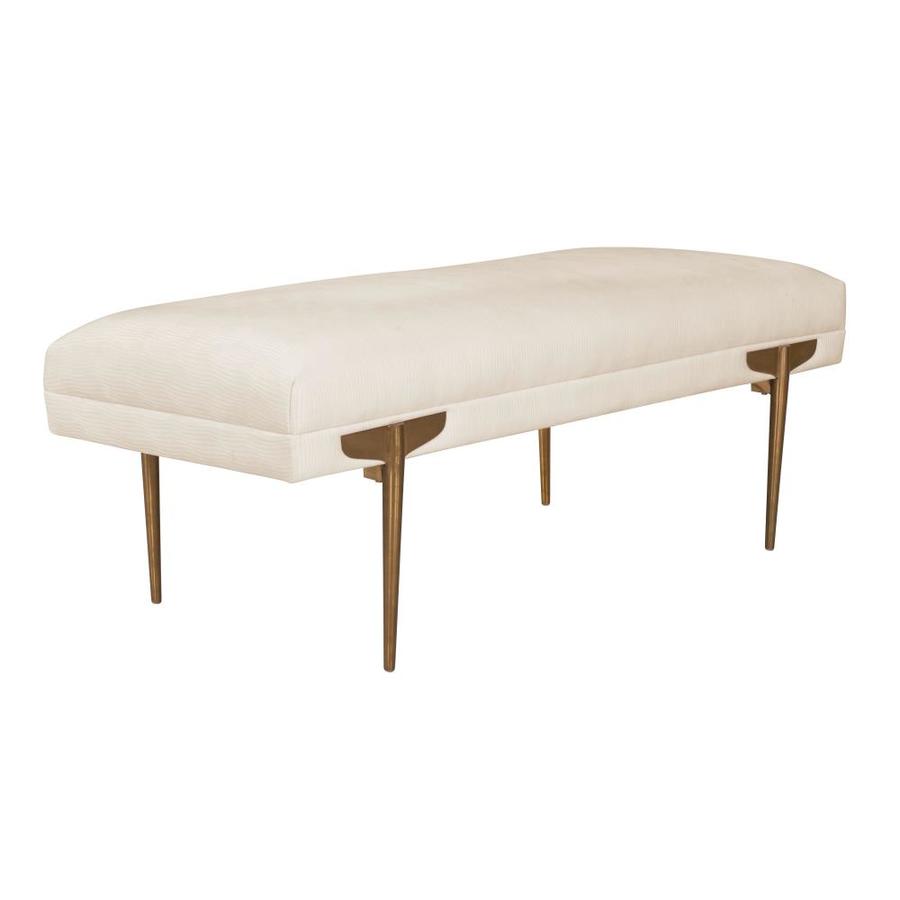 TOV Furniture Bruno Modern White Accent Bench in the Indoor Benches