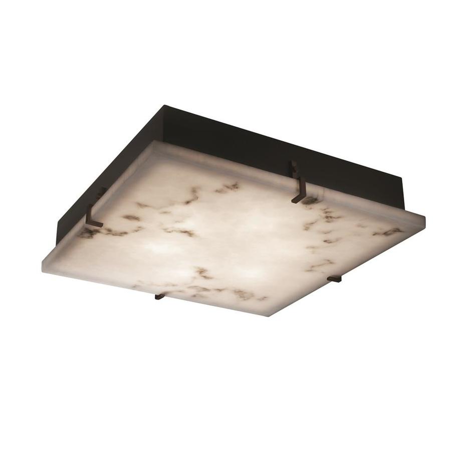 Justice Design Group Lumenaria Clips 4 Light 16 5 In Square Wall And Ceiling Mount Faux Alabaster Dark Bronze In The Flush Mount Lighting Department At Lowes Com