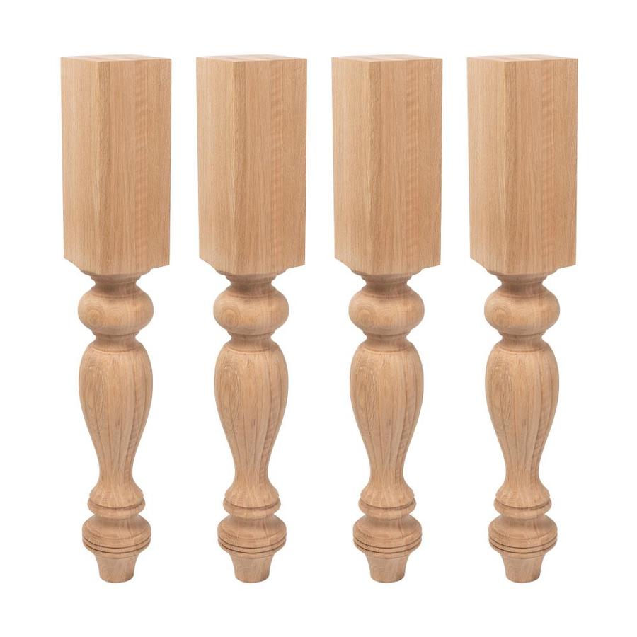 Architectural Products by Outwater Wood Red oak Table leg (Actual 5 x