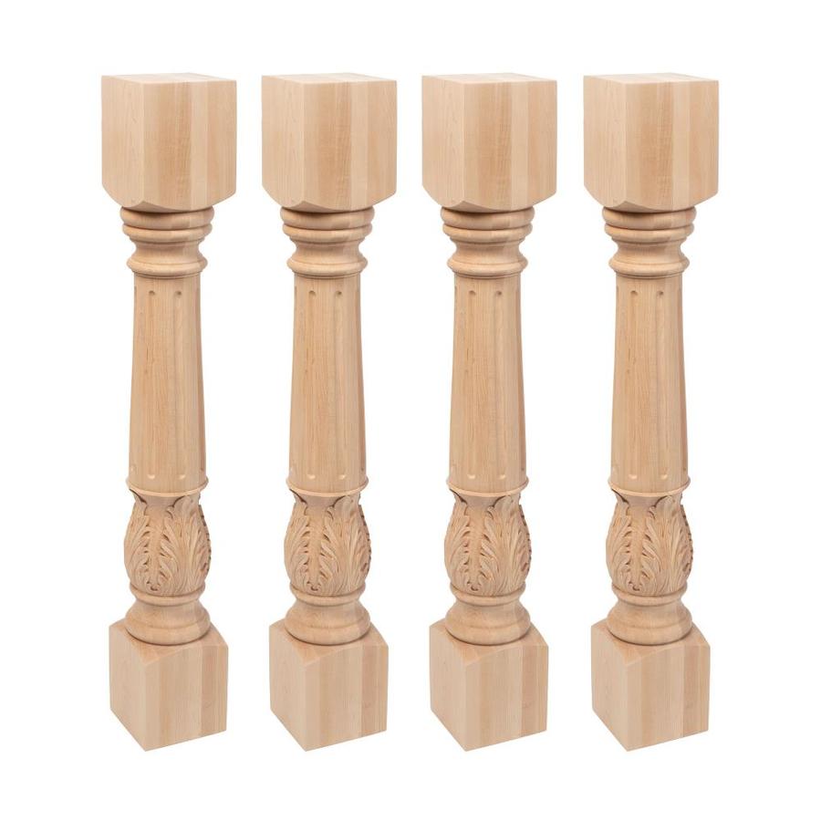 Architectural Products by Outwater Wood Hard maple Table leg (Actual 5