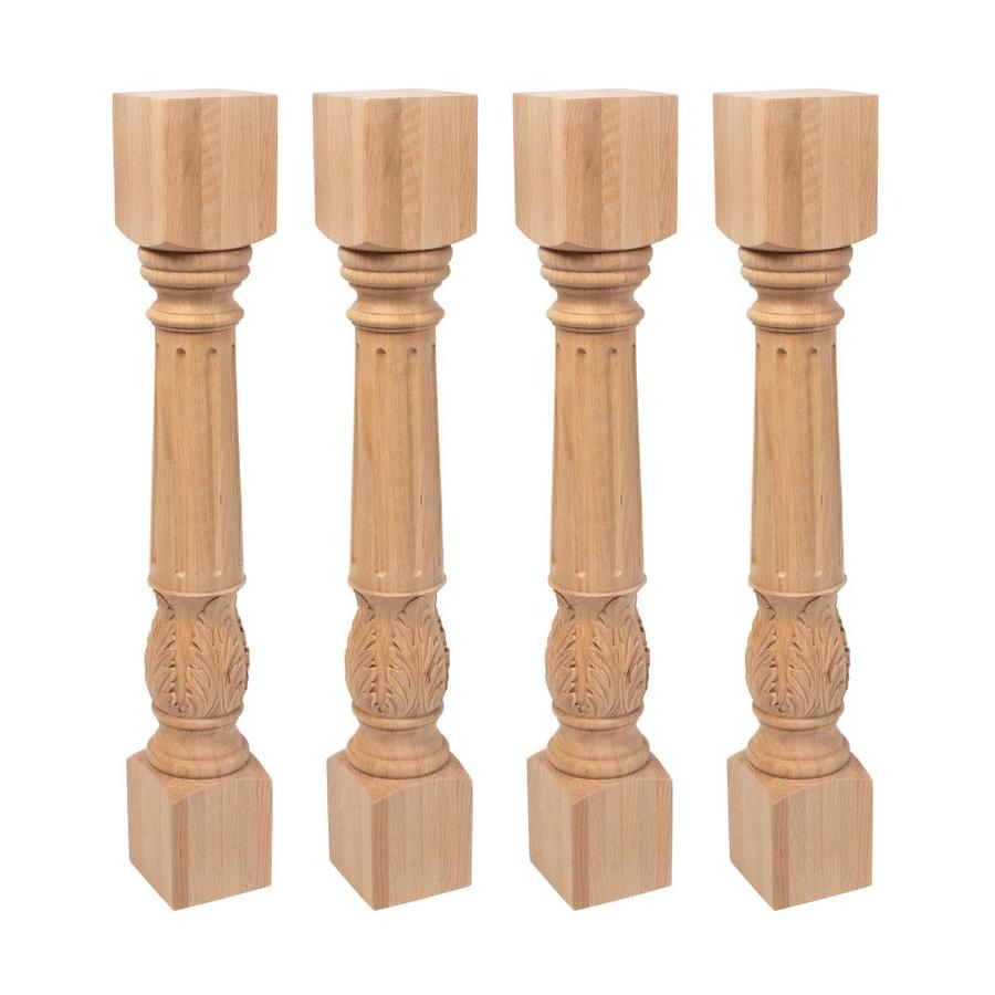 Architectural Products by Outwater Wood Red oak Table leg (Actual 5 x