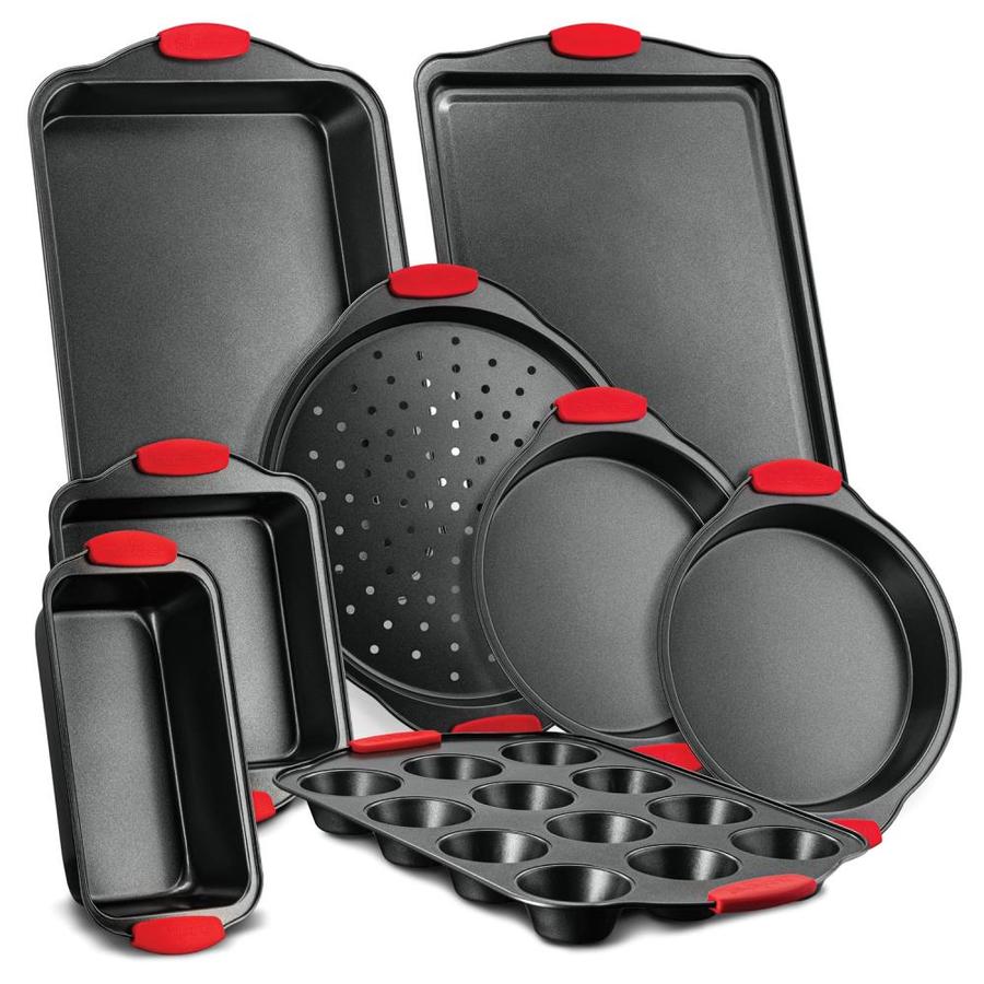 Nutrichef 8 Piece Steel Non Stick Bakeware Set In The Bakeware Department At Lowes Com