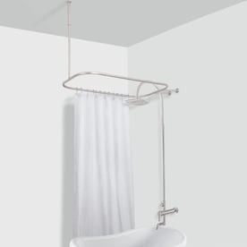 American Bath Factory 4300 Shower Ring 58 75 In To 58 75 In Satin Nickel Fixed Enclosure Shower Rod In The Shower Rods Department At Lowes Com