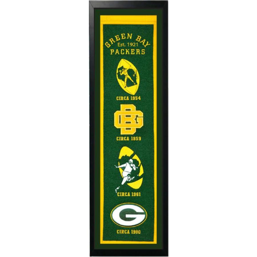 VOS NFL football Green Bay Packers Felt Banner 14x37 Wall Decor Frame