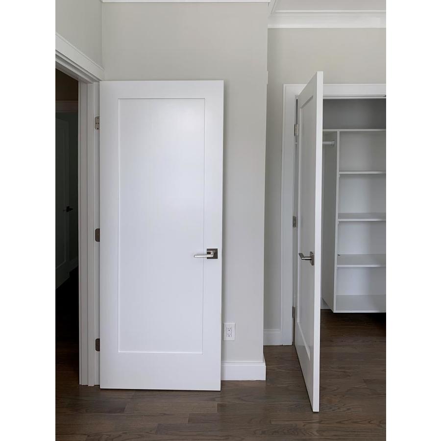 RESO Interior Door 28x80, 4- 5/8-in Jamb, Primed, Single Panel, Matte ...