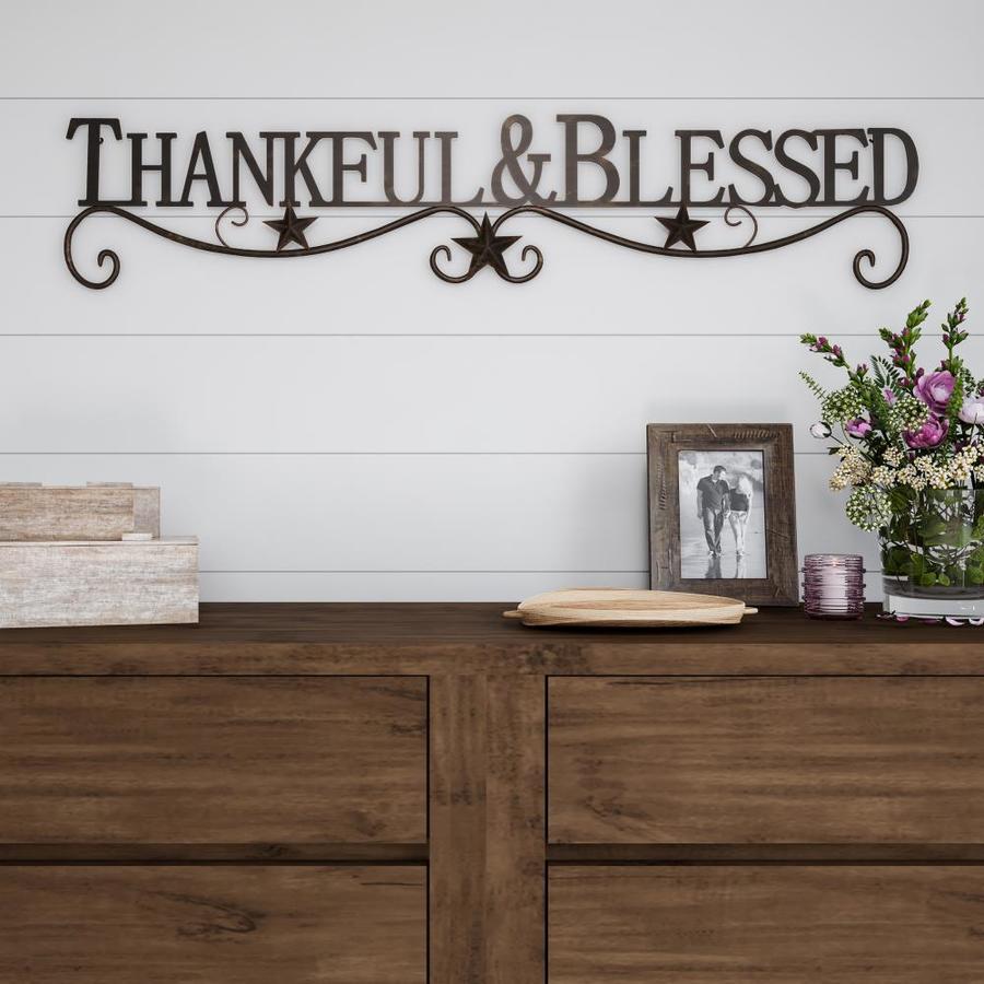 Hastings Home Metal Cutout-Thankful and Blessed Decorative Wall Sign-3D ...