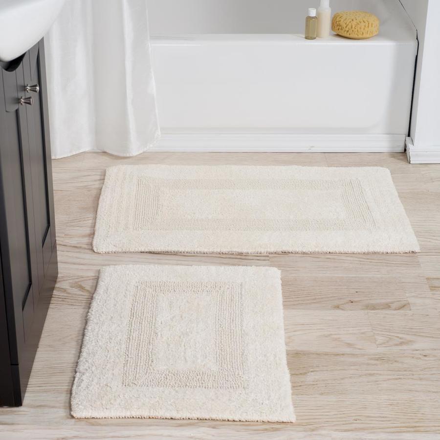 Hastings Home Cotton Bath Mat Set- 2 Piece 100 Percent Cotton Mats ...