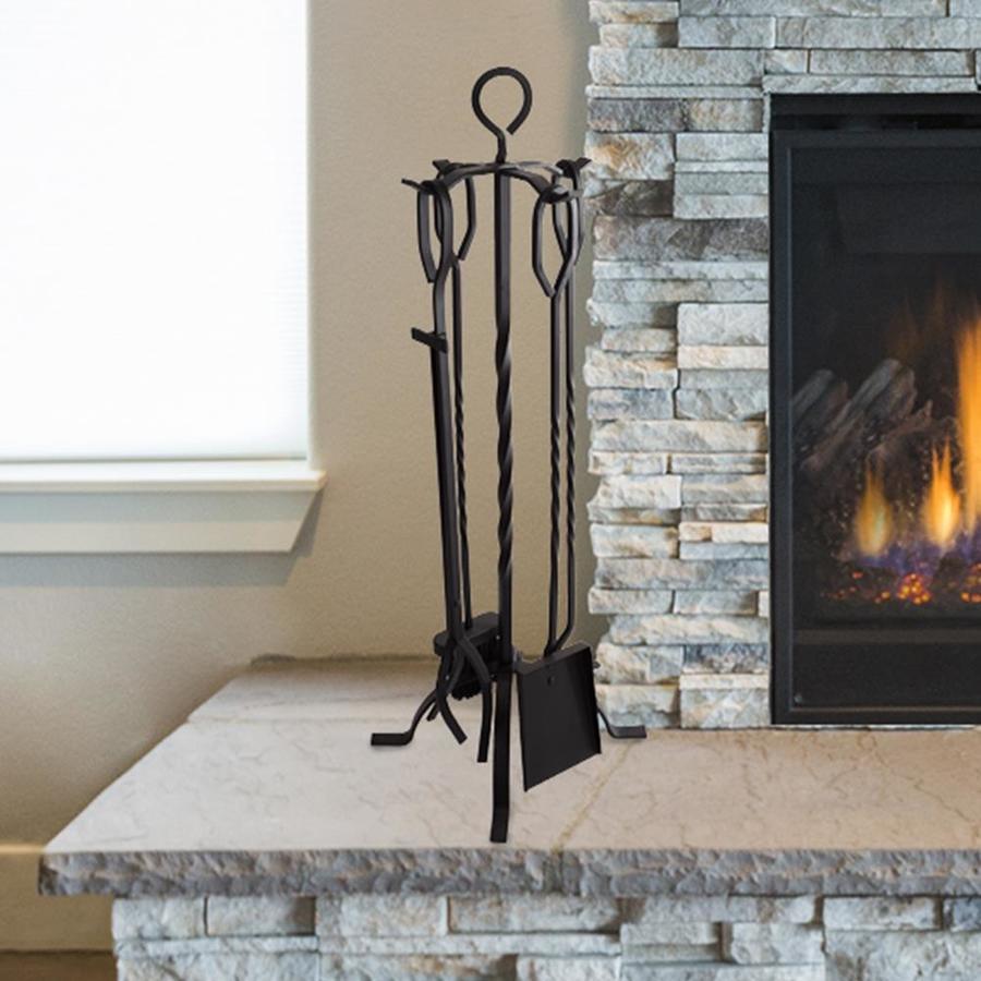 Hastings Home Hastings Home Fireplace Tool Set And Stand Black In The Fireplace Tools Department At Lowes Com