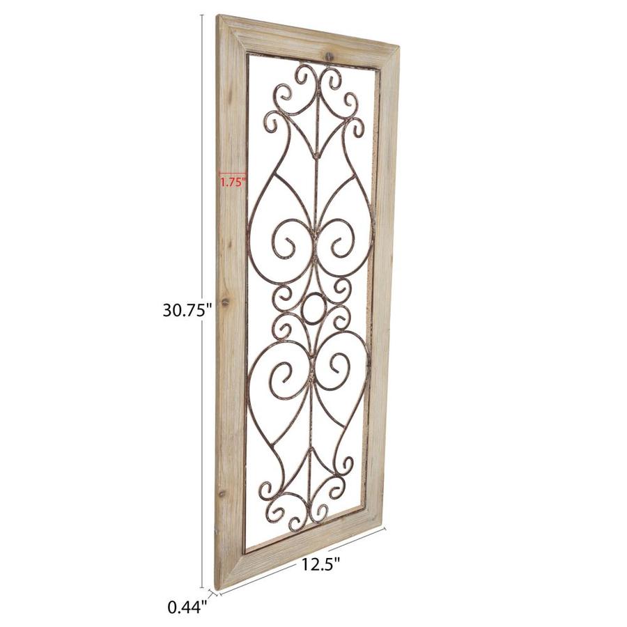 Hastings Home Hastings Home Metal and Wood Wall Hanging Panel in the ...