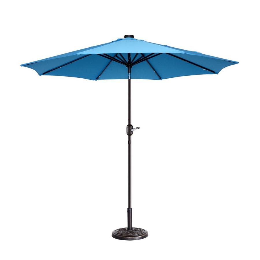 Nature Spring Nature Spring 9 Foot Patio Umbrella LED Lights, Blue in