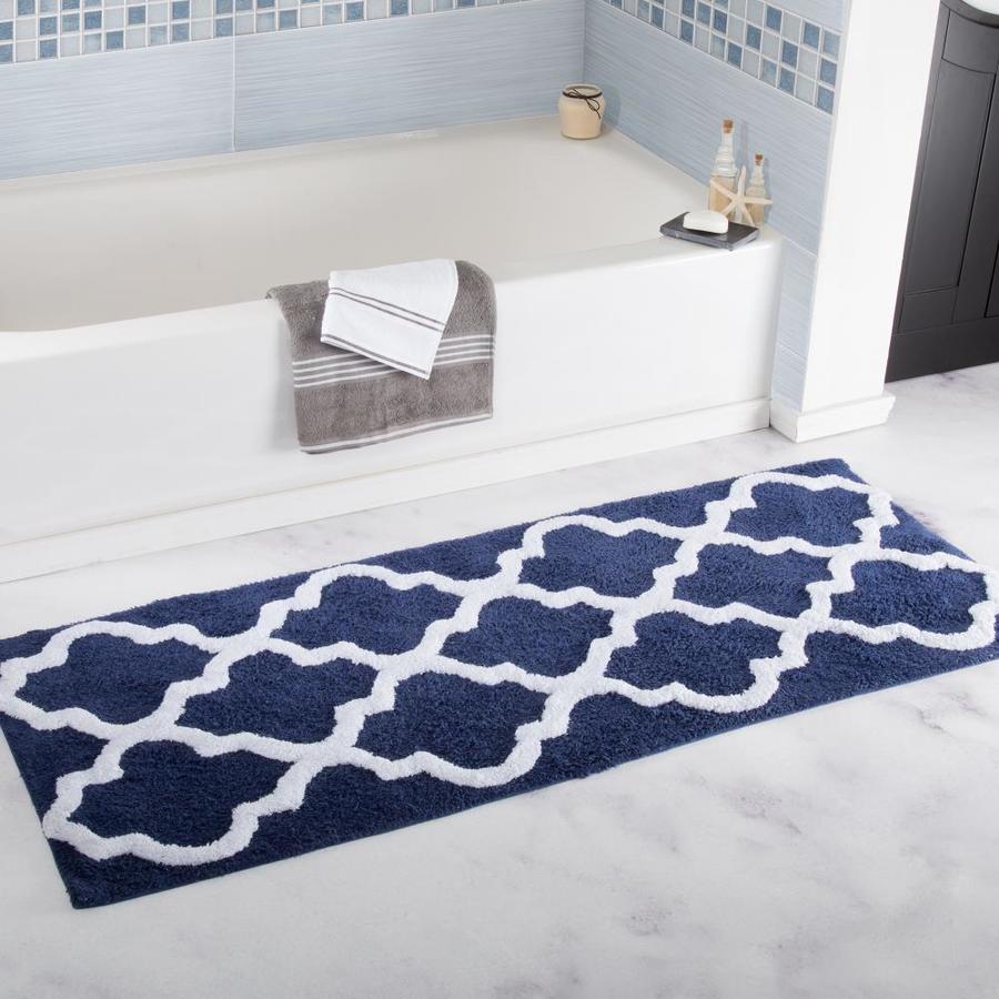 Hastings Home Hastings Home 100 Percent Cotton Trellis Bathroom Mat