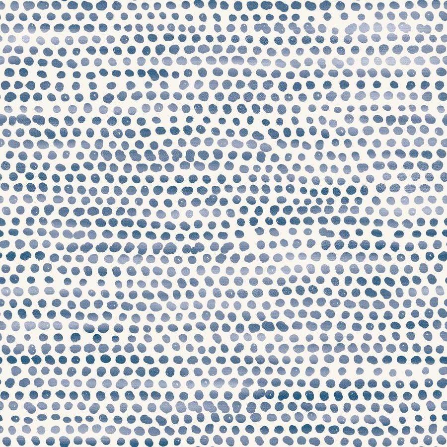 Tempaper 28 sq. ft. Moire Dots Blue Moon Peel and Stick Wallpaper in