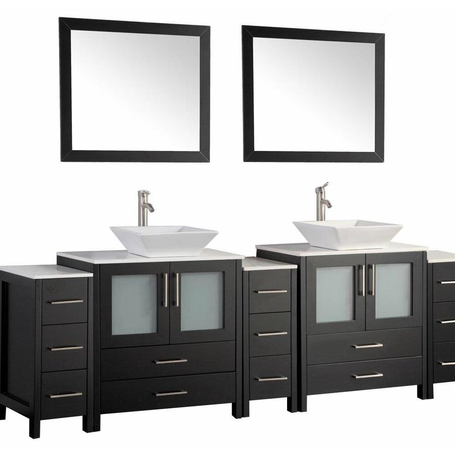 Vanity Art 96 In Double Sink Bathroom Vanity Set Espresso In The Endless Aisle Department At Lowes Com