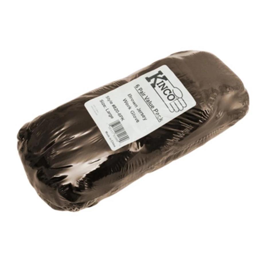 Kinco Jersey Glove Brown Large Pack of 6 in the Endless Aisle