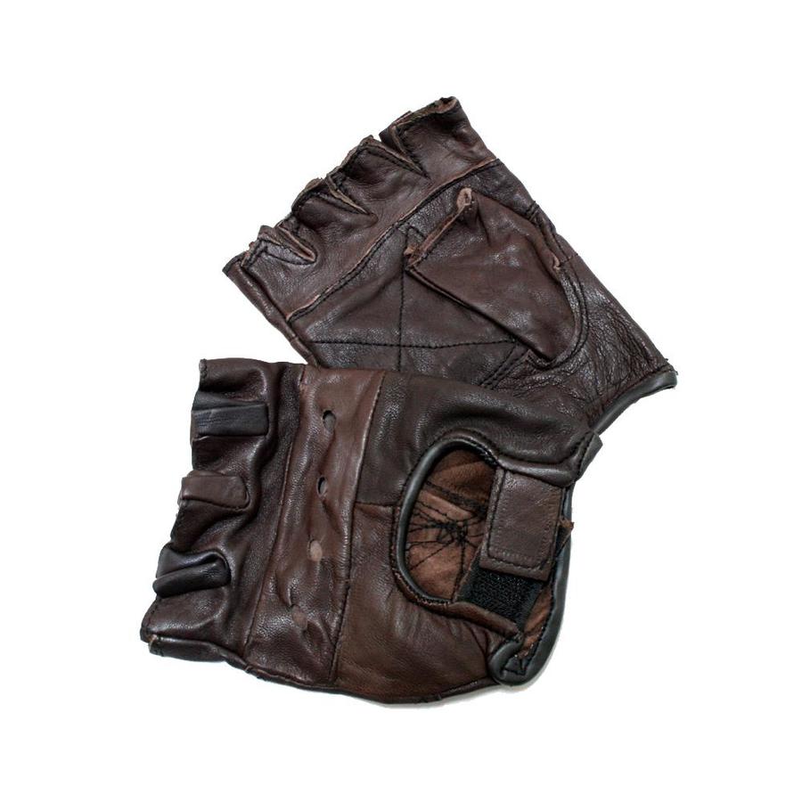 Shelter Leather Finger Less Gloves Brown Medium in the Endless Aisle