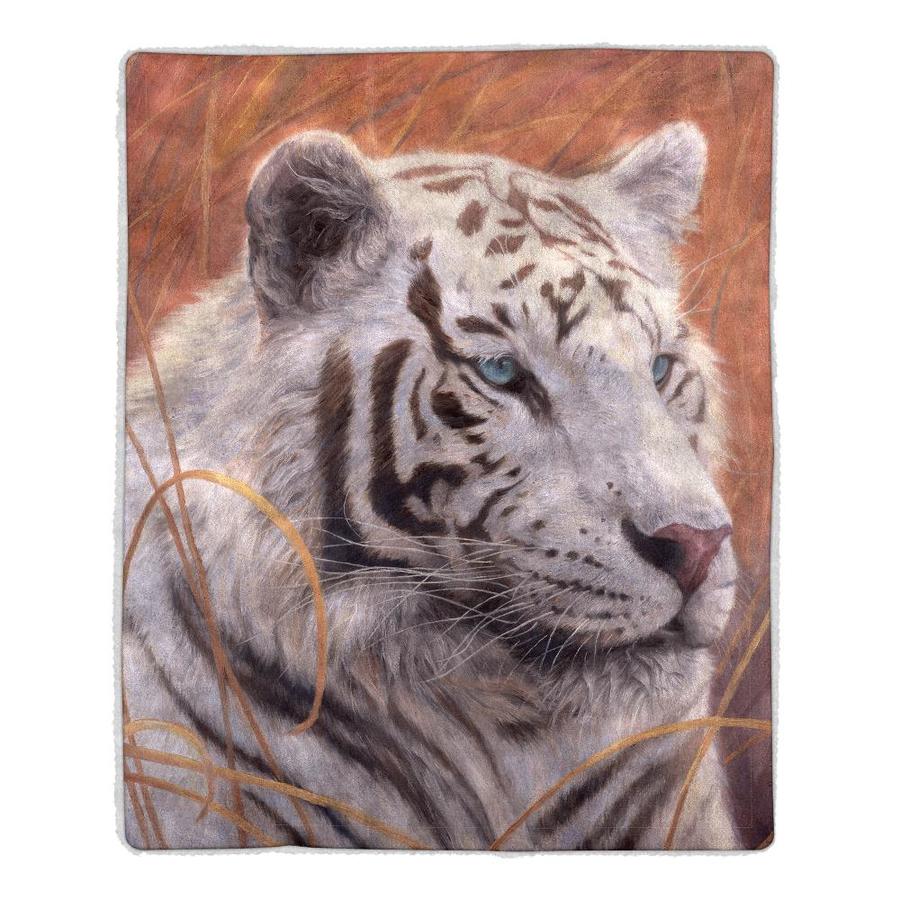 Signature Collection 12 White Tigers 50x60 SOFT Fleece Blanket 