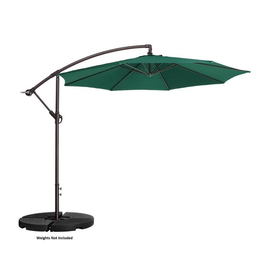 Nature Spring Nature Spring Offset Green Swivel Patio Umbrella in the