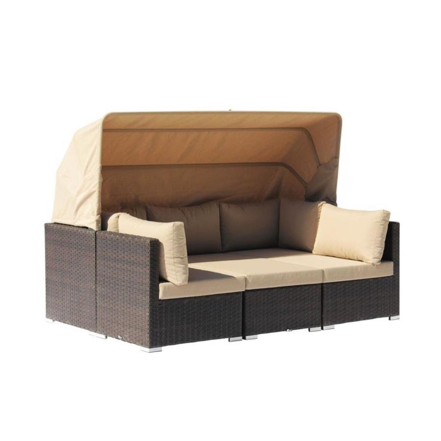 Courtyard Casual Courtyard Casual Aurora Outdoor Brown Sectional to