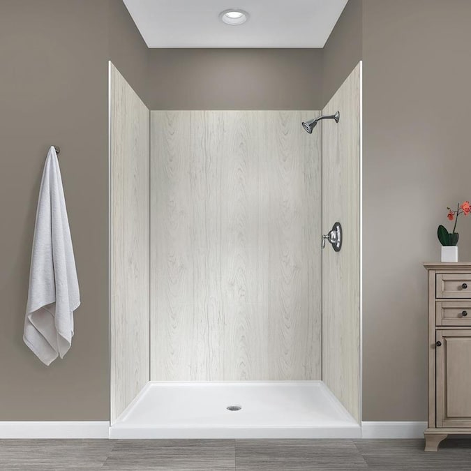 Foremost Foremost 48-in x 34-in x 78-in Shower Wall in Driftwood in the