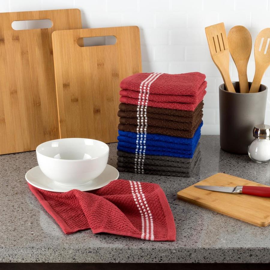 Hastings Home 100 Percent Combed Cotton Dish Cloths PackAbsorbent