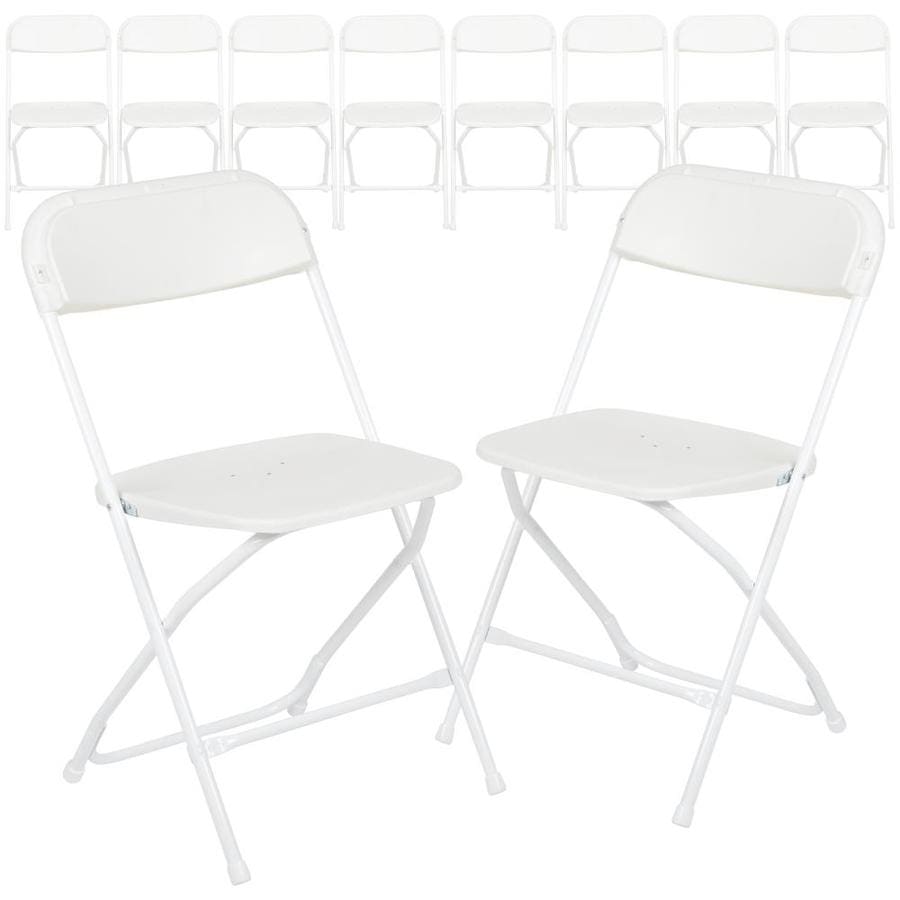 10 folding chairs