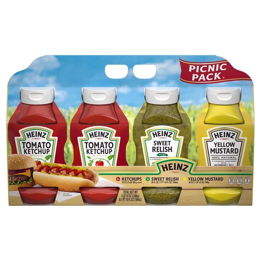 Heinz Heinz Ketchup Mustard And Relish Picnic Pack 4 Pack In The