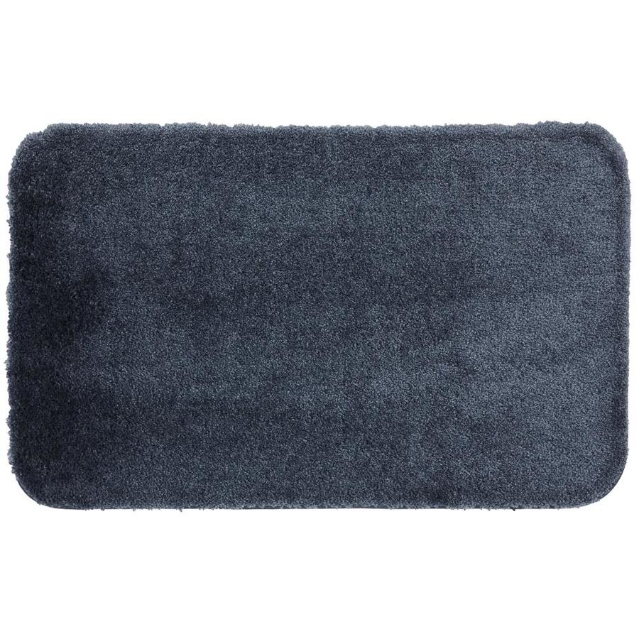 Mohawk Home New regency bath rug 34in x 21in Slate Nylon Bath Rug in