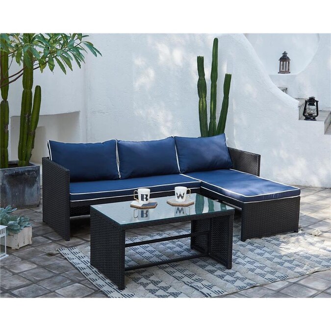 Grearden Outdoor 3 Piece Patio Conversation Wicker Lounge Sofa Set With Cushions In The Sectionals Sofas Department At Com - Grey 3 Piece Wicker Outdoor Sectional Sofa Set With Beige Cushions Grearden Outdoor 3 Piece Patio Conversation Wicker Lounge Sofa Set With Cushions In The Sectionals Sofas Department At Com - Grey 3 Piece Wicker Outdoor Sectional Sofa Set With Beige Cushions