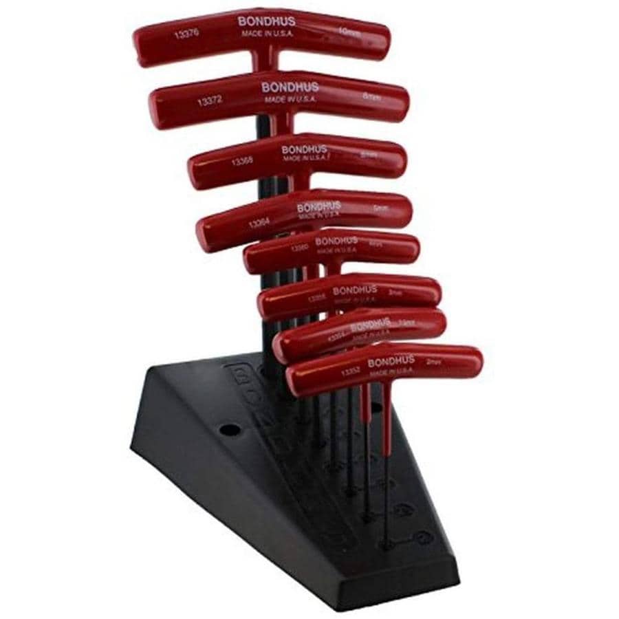 Bondhus Set of 8 Hex Thandles with Stand, sizes 210 Mm. in the Hex