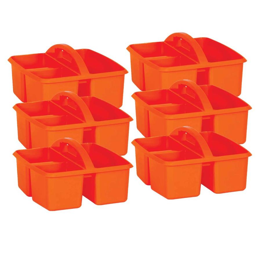 Teacher Created Resources Orange Plastic Storage Caddy, Pack of 6 in ...