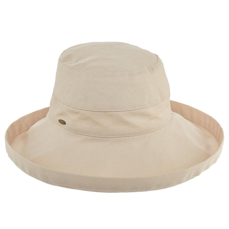 Dorfman Pacific Ladies Scala Cotton Round Crown Hat with 3-in Wide Brim ...