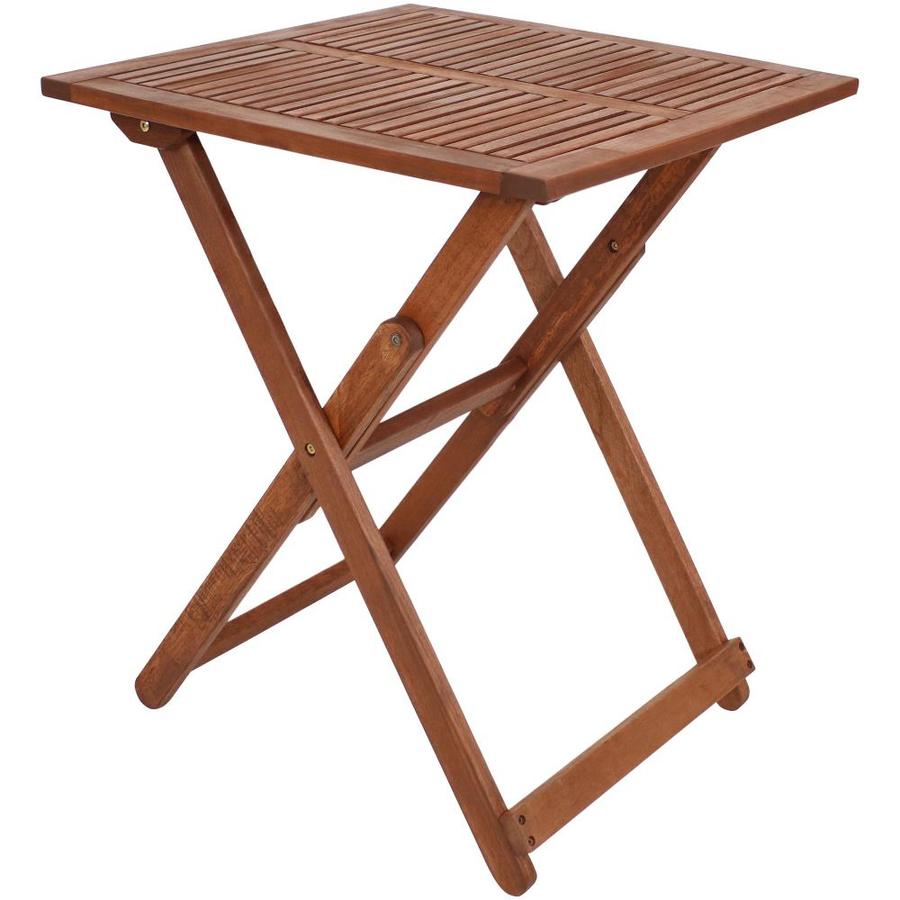 Sunnydaze Decor Sunnydaze Meranti Wood Folding Square Bistro Table In