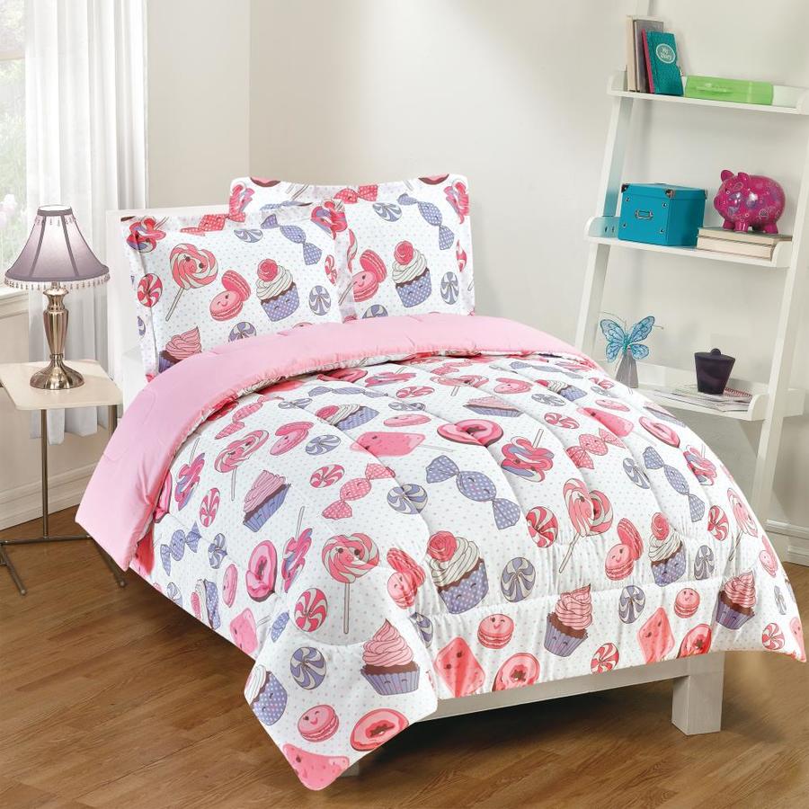 Gizmo Kids Sweet Treats 2 Piece Pink Twin Comforter Set In The Bedding Sets Department At Lowes Com