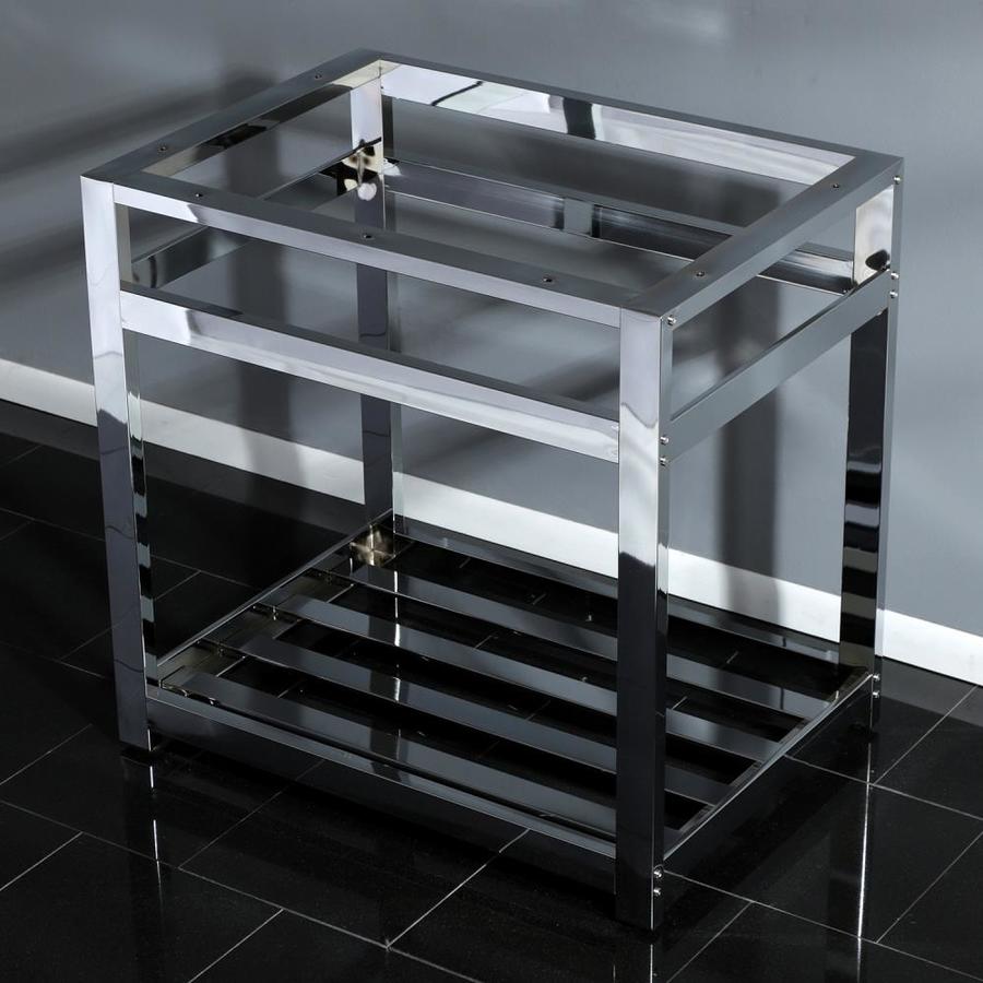 Kingston Brass Modern 31-in Polished Chrome Bathroom Console Sink Base ...