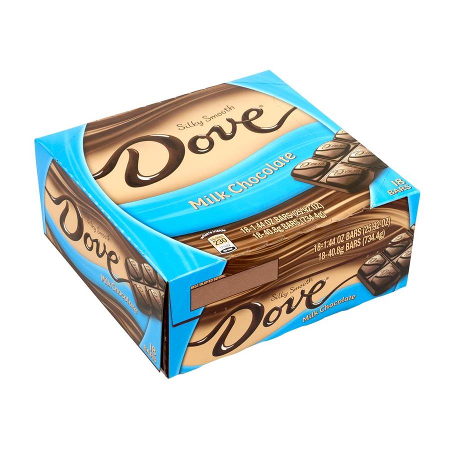 Dove Dove Milk Chocolate Bars, 1.44 oz, 18 in the Snacks & Candy