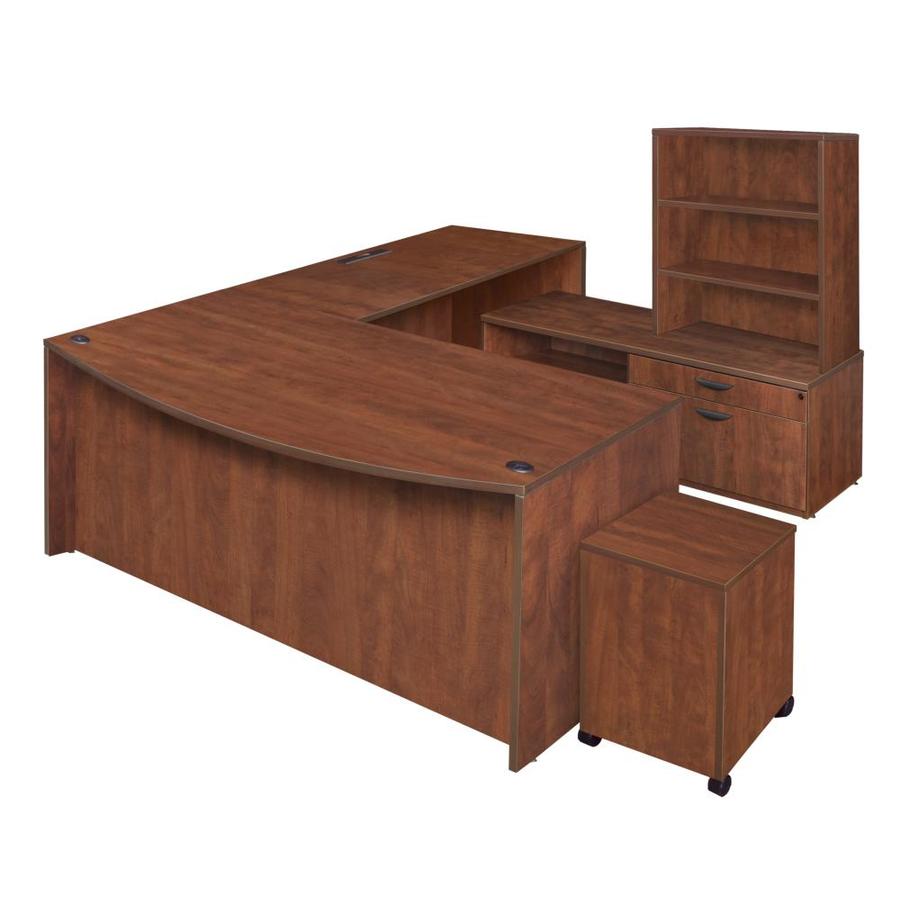 Regency Legacy 71-in Hi-Low Bow Front U-Desk with Single Mobile ...