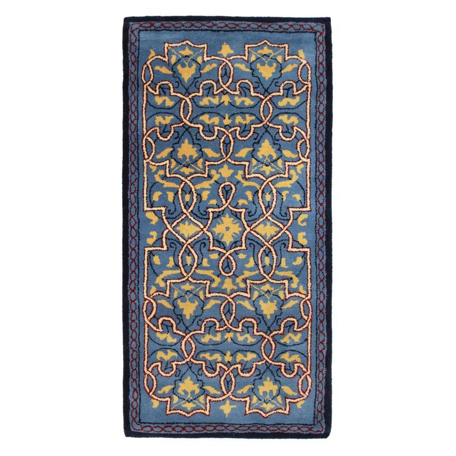 Minuteman International Minuteman International Tabriz Classic Rectangular Hearth Rug 56 In Long Blue In The Rugs Department At Lowes Com