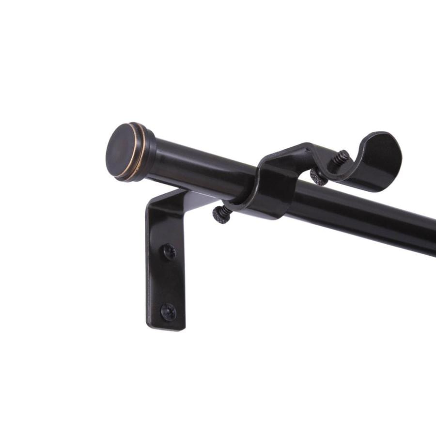 Kenney Oil Rubbed Bronze Steel Double Curtain Rod Bracket in the ...