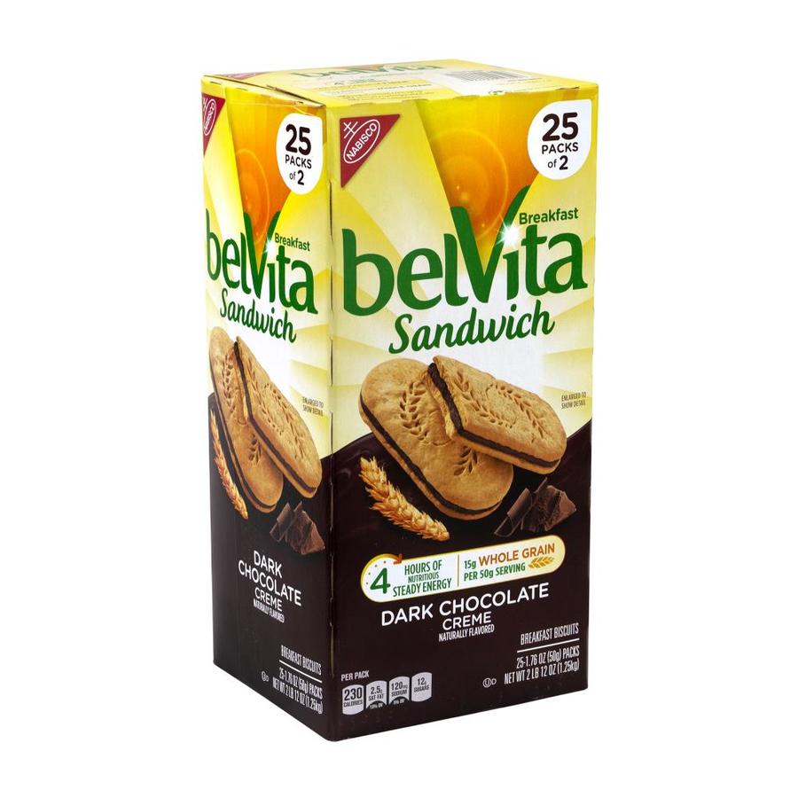 Belvita Belvita Breakfast Sandwich Dark Chocolate Creme, 1.76 oz, 25 Pack in the Snacks & Candy