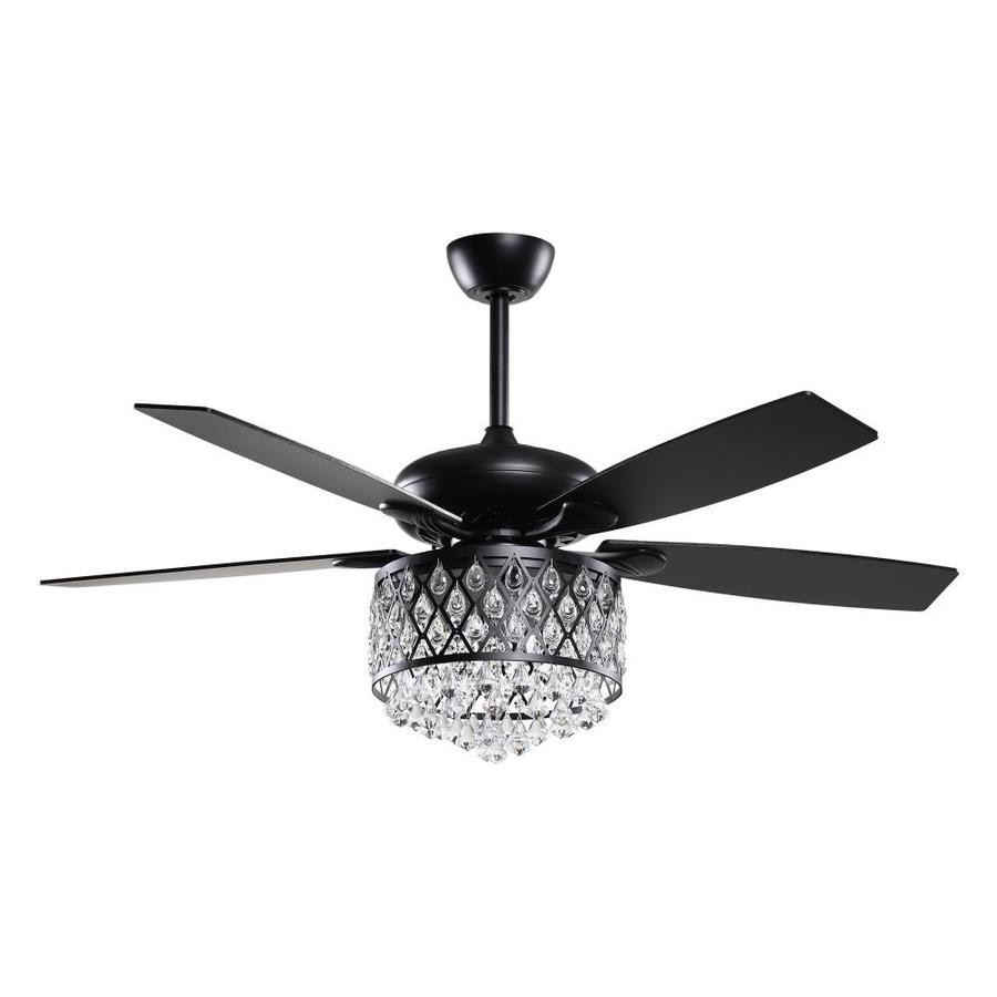 Matrix Decor Fandelier 52-in Black LED Indoor Ceiling Fan with Light ...