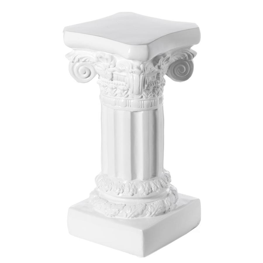 Uniquewise Decor White Fiberglass Roman Style Column Pedestal, Display