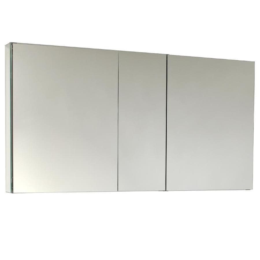 Fresca 49 In X 26 In Surface Recessed Gray Mirrored Rectangle Medicine Cabinet In The Medicine Cabinets Department At Lowes Com