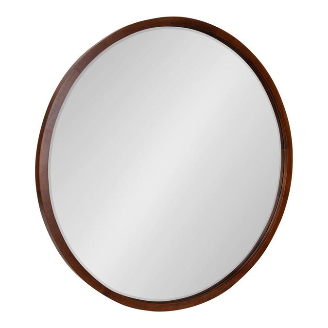 Kate And Laurel Mclean 1 25 In L X 30 W Round Walnut Brown Framed Wall Mirror The Mirrors Department At Com - Brown Round Wall Mirror Kate And Laurel Mclean 1 25 In L X 30 W Round Walnut Brown Framed Wall Mirror The Mirrors Department At Com - Brown Round Wall Mirror